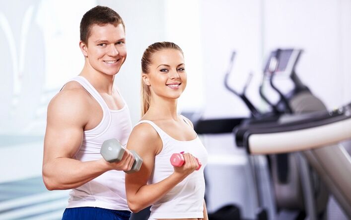 work out with dumbbells to increase potency